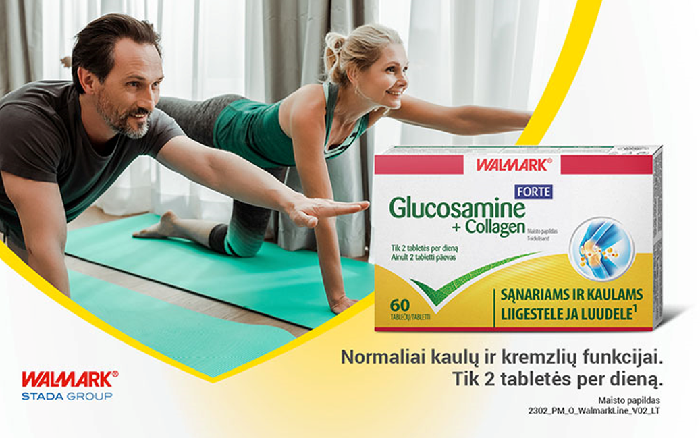 Gaukite nemokamą maisto papildą Gliukozaminas
+ Kolagenas FORTE sąnariams ir kaulams